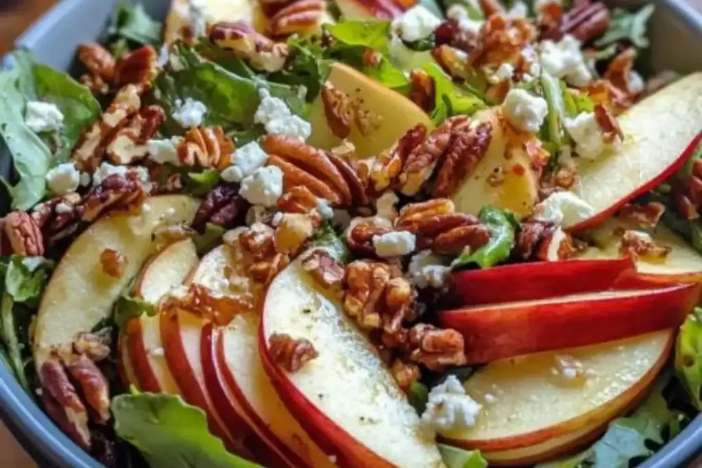 Autumn Harvest Honeycrisp Apple and Feta Salad with seasonal ingredients