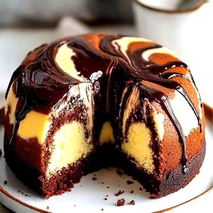 Delicious Chocolate Swirl Cake with rich chocolate layers and a creamy finish