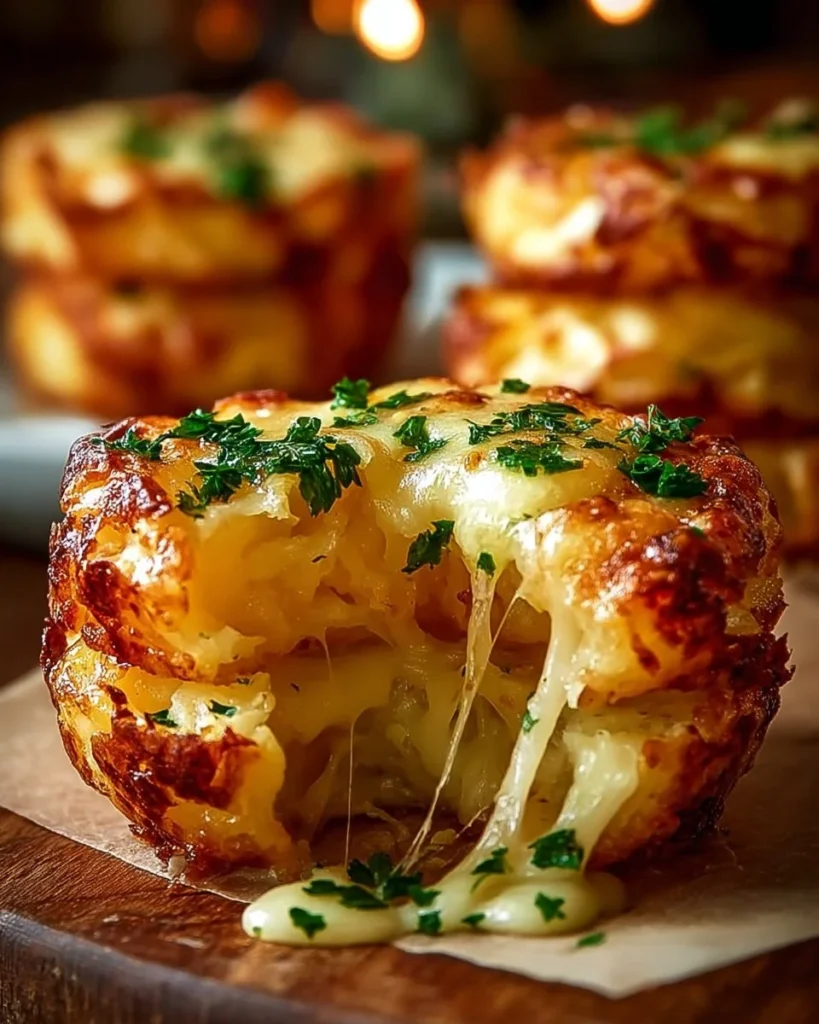 Crispy cheesy mashed potato bites served on a plate