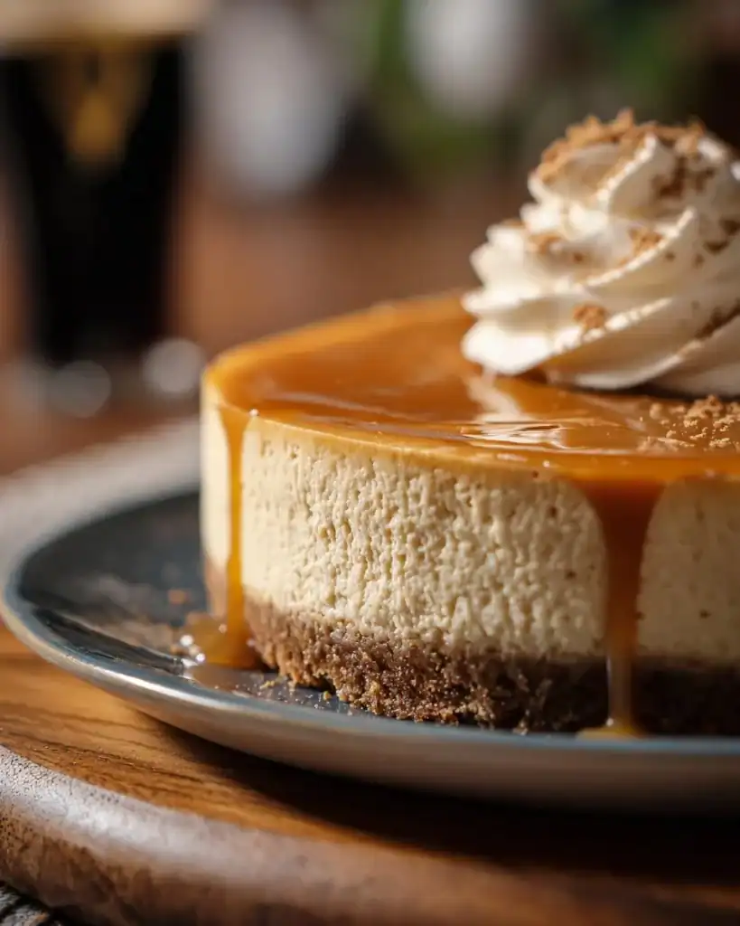 Delicious Butterbeer Cheesecake inspired by Harry Potter