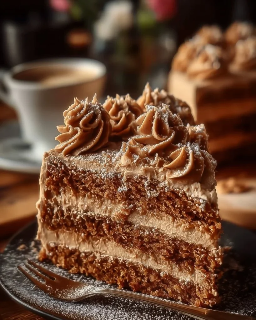 Gingerbread Cake with Cinnamon Molasses Frosting on a festive table