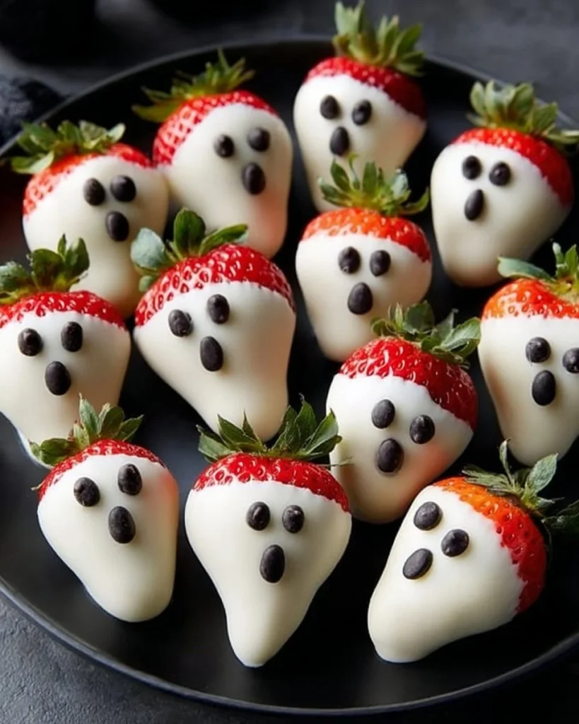 A variety of Halloween snacks themed for a spooky movie night.