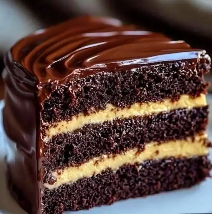 Decadent Vanilla Butter Chocolate Fudge Cake showcasing a luscious chocolate layer