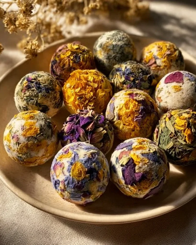 Flu cold tea bombs with herbs and spices for relieving symptoms