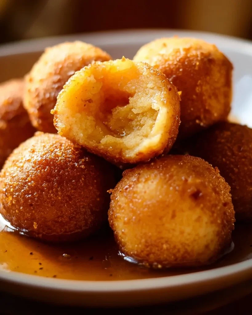 Delicious Honey Butter Cornbread Poppers served with honey butter drizzle