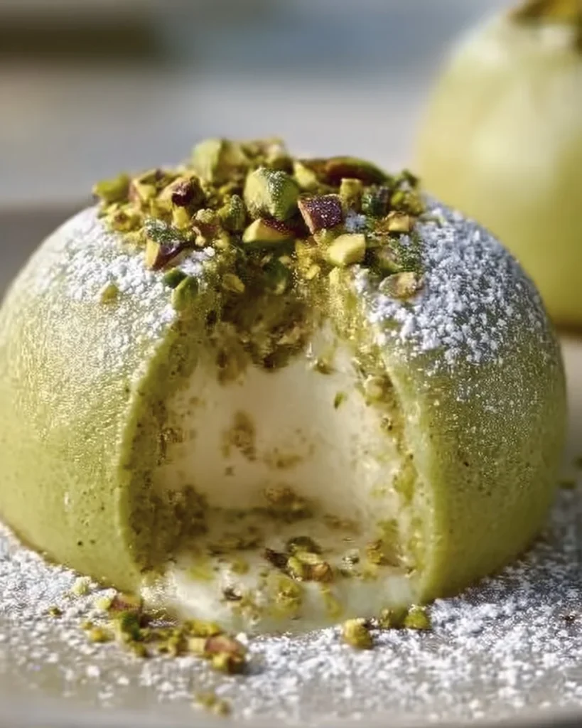 Delicious Molten Pistachio Lava Cakes with a rich, gooey center