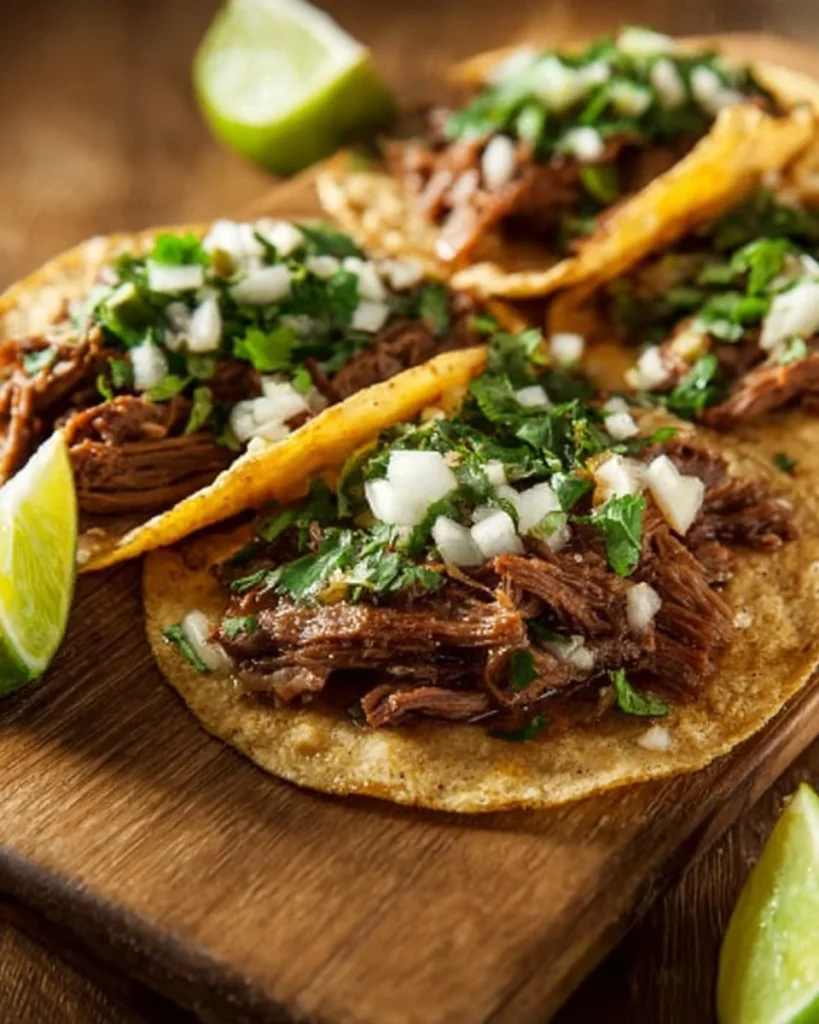 Delicious Carne Asada Street Tacos garnished with fresh toppings