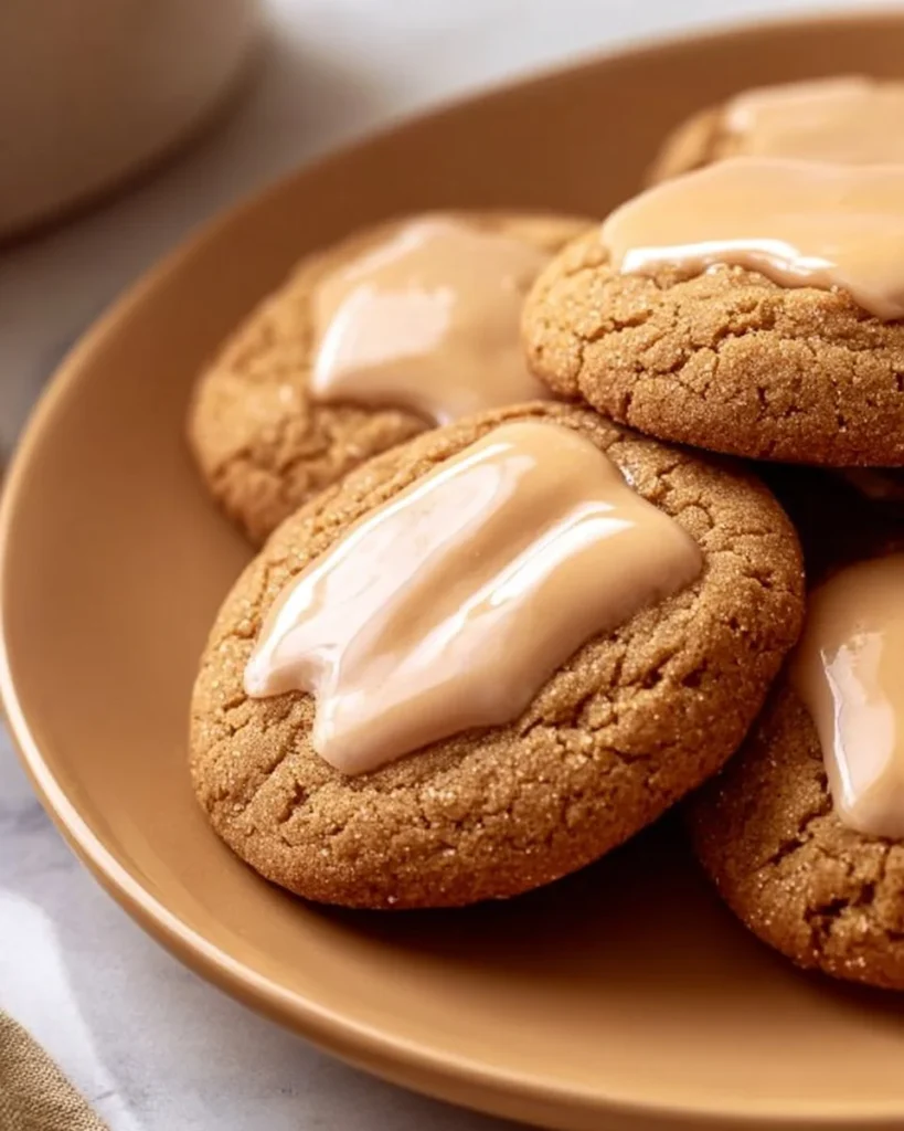 Delicious brown sugar cookies drizzled with a lovely maple glaze
