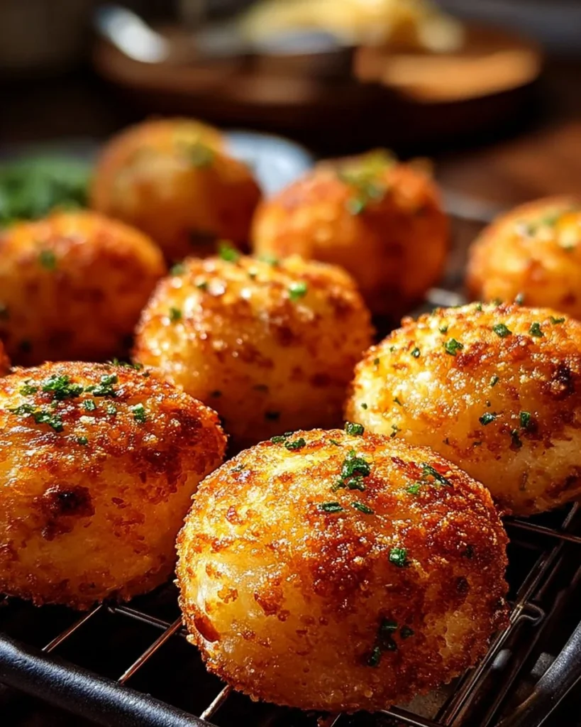 Delicious crispy cheese jalapeno balls served in a bowl, perfect for snacking.
